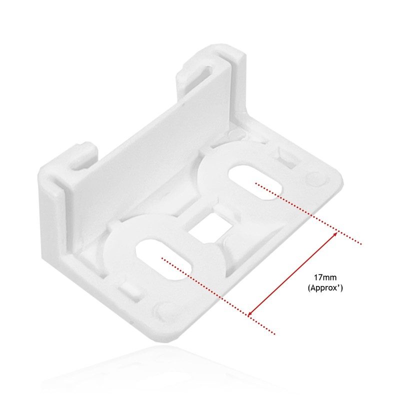 SPARES2GO Door Plastic Mounting Bracket Fixing Slide Kit Compatible with