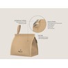 Pelli Big Break Canvas Insulated Lunch Bag, Charcoal Grey