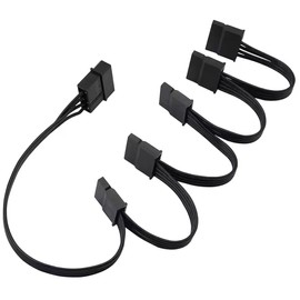 Panlouting 1 to 5 IDE to SATA Power Distribution Cable | 4-Pin IDE to 15-Pin SATA Power Cable | 100 cm | For HDD SSD Optical Drives Hard Drives