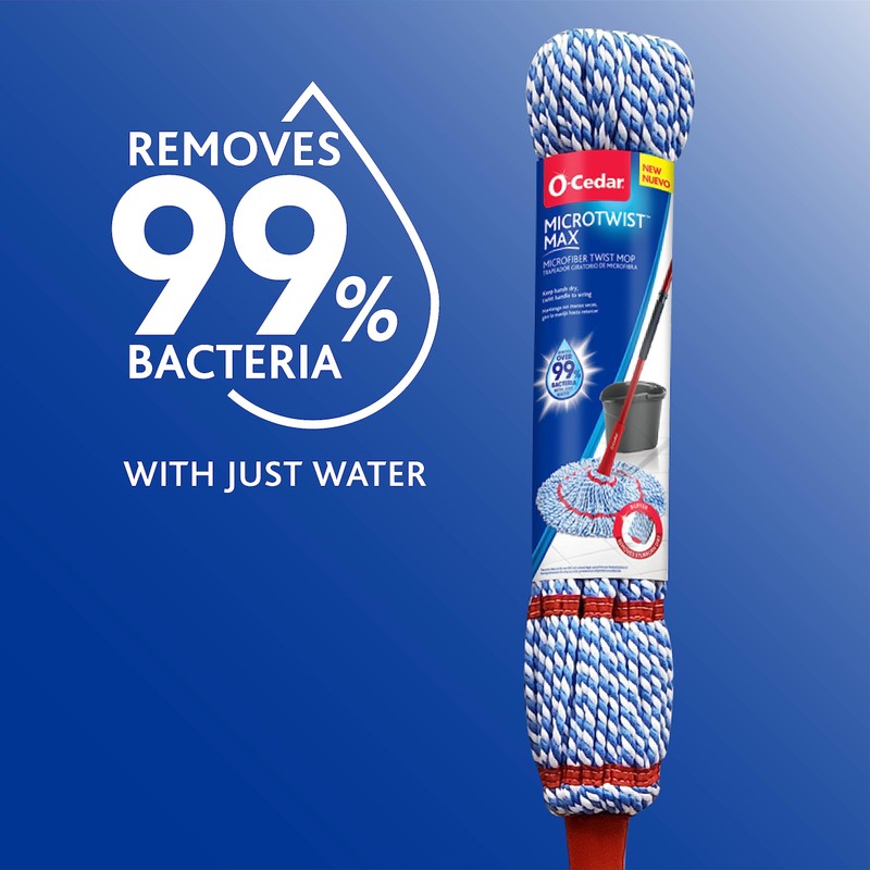 O-Cedar MicroTwist MAX Microfiber Twist Mop with 1 Extra Refill