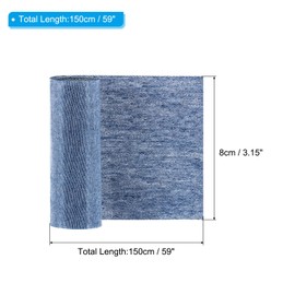 PATIKIL Iron on Patches 3.15" x 60", Iron-on Denim Repair Fabric Patch for Jean Pants Knees Elbow Clothing Repairing Inside and Outside Decorating, Dark Blue