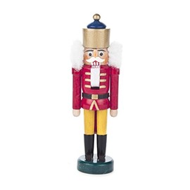 Pinnacle Peak Trading Company Red and Yellow King German Wood Miniature Christmas Nutcracker Mini 5 Inch