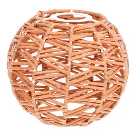DOITOOL Woven Lamp Shade Retro Light Covers Imitation Rattan Ceiling Lantern Shade for Dining Bedroom Home Decor Vintage Design Easy Installation Natural Craftsmanship