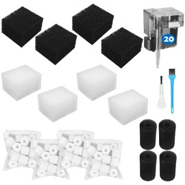 tuvisin Three-Stage Filtration Tank Filter Maintenance Kit Replacement for AquaClear 20 Power Filter,Aquarium Filter Media Replacement for Fish Tank Filter for 5- to 20-Gallon Aquariums