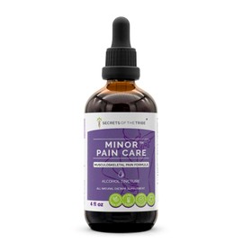 Minor Pain Care Alcohol, Glycerite Frankincense, Turmeric, White Willow, Beet Root, Green Tea, Feverfew. Tincture, Herbal Extract Musculoskeletal Pain Formula 4 OZ
