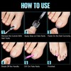 TOMICCA Pack of 120 Transparent False Toenails Kit, 12 Sizes