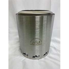 Small Smokeless Stove. Comes with collapsable feet, Removable ash Catcher, and Storage Bag. (Silver)