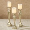 Rya Gem Candleholders Champagne Gold Set of Three