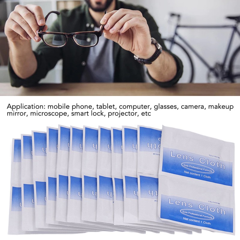 48pcs Lens Cleaning Wipes Disposable Screen Cleaning Papers for Eyeglasses