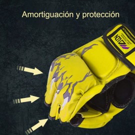 Dolores Guantes Entrenamiento Medio Dedo Kickboxing Box Fighter Muay