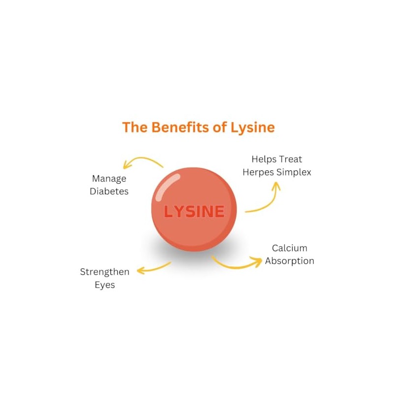 VITA PHARMA L-Lysine 1000mg 30 Tablets | Essential Amino Acid