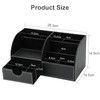 GORESE PU Leather Desk Tidy Organiser(Black)