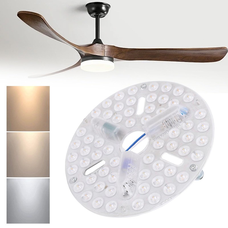 Dpofirs 6.5 Inch Ceiling Fan LED Light Replacement,3 Color Dimmable