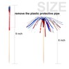 FUGUIR 100 Counts 6 Inch Firework Cocktail Picks Red White