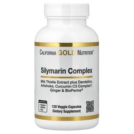 California Gold Nutrition, Silymarin Complex, Dandelion, Artichoke, Curcumin C3 Complex, Milk Thistle Extract containing Ginger and BioPerine, 120 Veggie Capsules / California Gold Nutrition (캘리포니아골드뉴트리션), 실리마린 복합체, 민들레, 아티초크, Curcumin C3 Complex, 생강 및 BioPerine 함유 밀크시슬 추출물, 베지 캡슐 120정