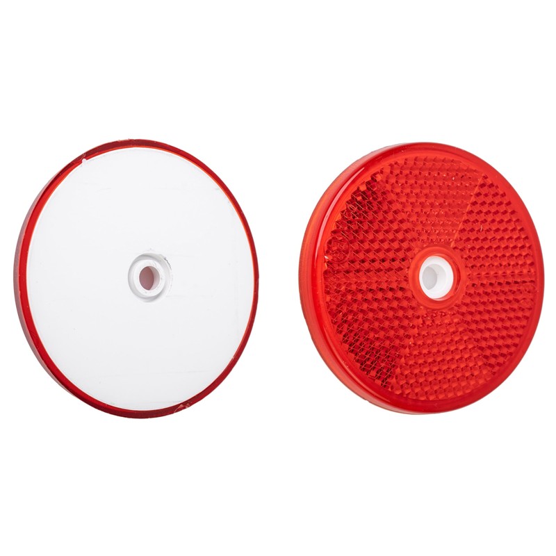 4 Pack Red Round Reflectors Screw On Diameter 60mm Diameter