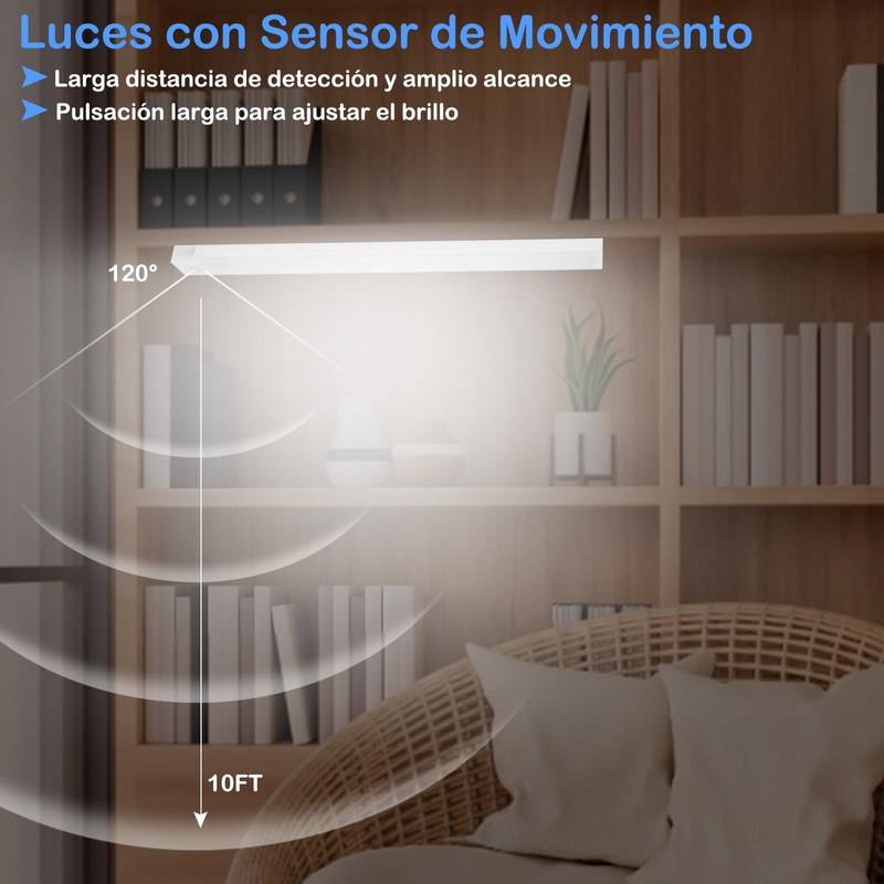 2 Piezas Luz Closet con Sensor Lámpara, Luz Led con