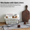 Wire Storage Baskets, 4 Pack Metal Household Organizer with 4