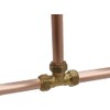 TC Compression Brass Equal Tee 15mm for Copper Pipe Connector