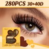 QUEWEL Lash-Clusters, 280PCS 30+40D Lash Extension Kit Mixed 2 styles