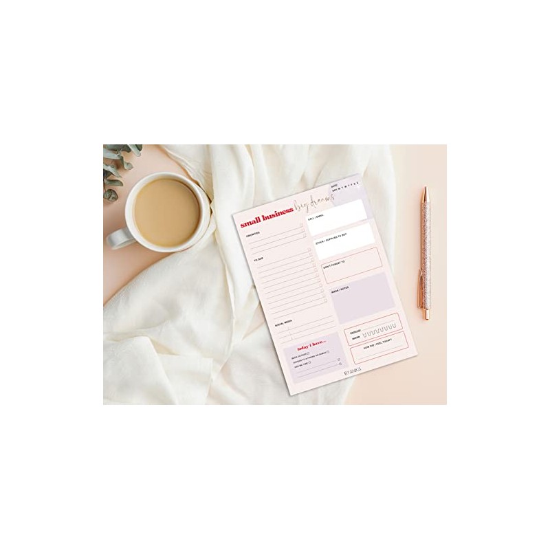BYANIKA A5 Small Business Planner Notepad Daily Planner Pad Desk