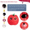 SEVENSUN 128 PCS 18mm Safety Eyes, Sparkling 3D Glitter Eyes
