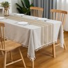 Winknowl Table Cloth Rectangle Table, Cotton Linen Waterproof Tablecloths Wrinkle