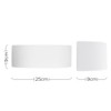 MiniSun | Modern Planter Style White Ceramic Wall Lights |