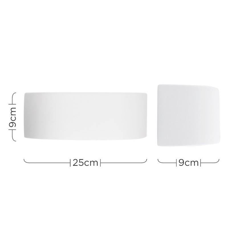 MiniSun | Modern Planter Style White Ceramic Wall Lights |