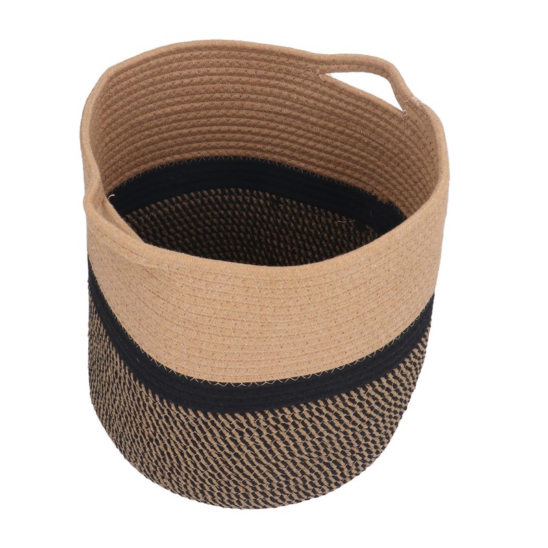 Woven Laundry Basket Cotton Rope Multifunctional Clothes Storage Hamper with