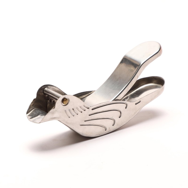 2Pcs Silver Bird Shape Lemon Juicer Stainless Steel Manual Lemon