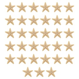 sourcing map 33 Pcs 5Star Patches Iron on Patches, Khaki Sew Embroidered Patches Appliques Embellishments 1.5IN Repair Patch for DIY Garment Craft Backpack Clothes Gift Decorations