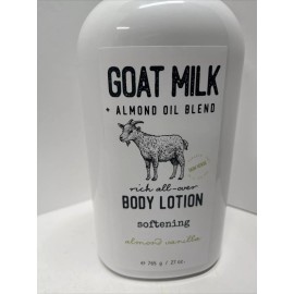 Home & Body Co / HOBO Co. GOAT MILK Almond Oil Softening Body Lotion ALMOND & VANILLA 27 oz HOME & BODY CO