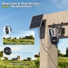 Xega【Dual Lens 4G Cellular Security Camera Outdoor with SIM Card,