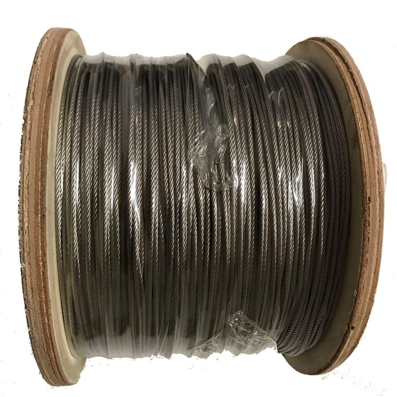 Wire Rope 4 mm 10 m Stainless Steel 7X19 EN