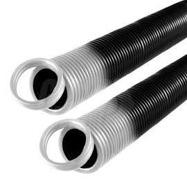 210 lb. Heavy-Duty Double-Looped Garage Door Extension Spring (2-Pack) - White | Springs for Garage Door Hardware Parts (210-White)