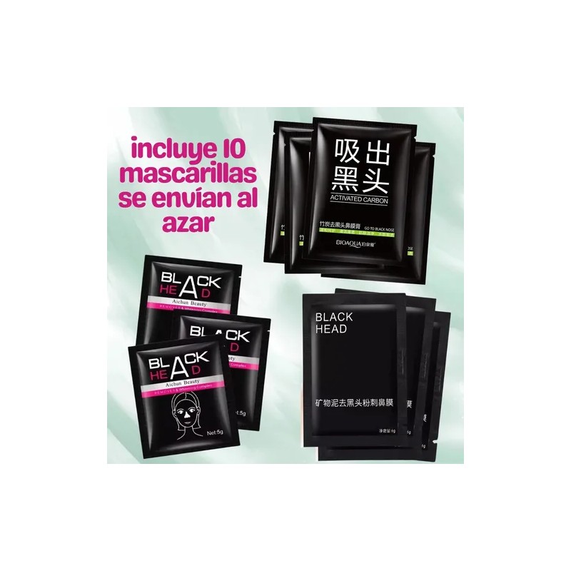 10 Mascarilla Facial Puntos Negros 6gr Original Full