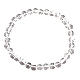 Bergkristall Kugel-Armband | Echtes Bergkristall Perlen-Armband 6 mm - Stretcharmband