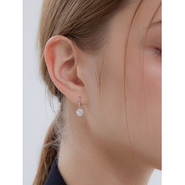 이에르로르 에센스 실버(W) 모이사나이트 플로렛 원터치 귀걸이 HL4E5A443W9XXX Essence Silver(W) Moissanite Flower One-Touch Earrings HL4E5A443W9XXX