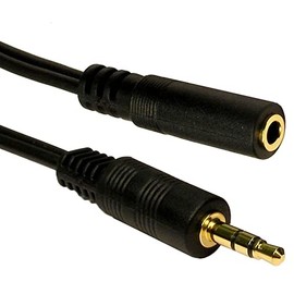 3.5mm STEREO MALE JACK to FEMALE SOCKET HEADPHONE SPEAKER AUX EXTENSION LEAD 1.5m Length 1.5 METRES
