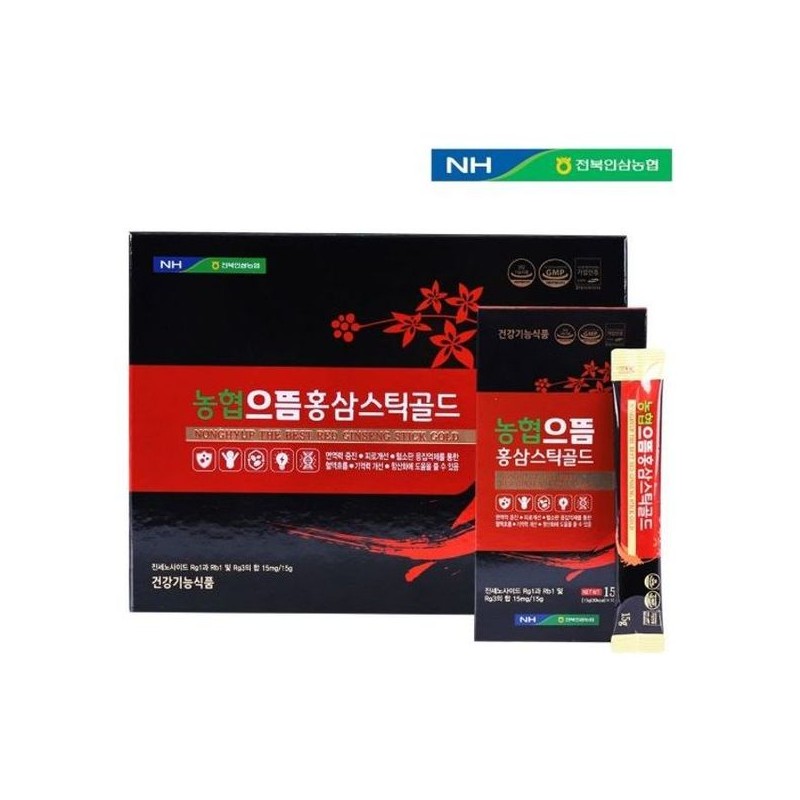 농협 으뜸 홍삼스틱 골드 15g x 30포 Nonghyup Premium Red
