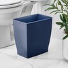 iDesign Small Plastic Bathroom Trash Can, Slim Rectangle Garbage Bin