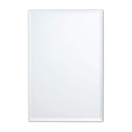 Better Bevel Frameless Rectangle Mirror | 30" x 36" Bathroom Wall Mirror w/Beveled Edge | Ultra-Flush Hanging System (Horizontal or Vertical)
