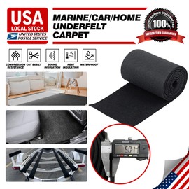 MGT BLACK Ribbed Bunk Carpet/ Marine Boat Trailer Runners /Car Speaker Box 13' x 12"