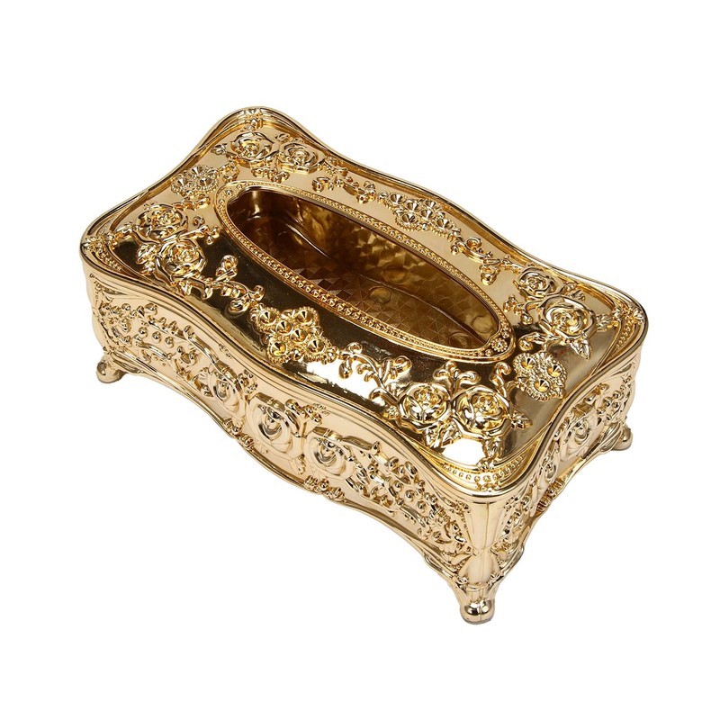 XIAOJUN Gold Acrylic Tissue Box Hotel Restaurant Napkin Holder Household