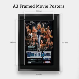 HWC Trading FR A3 Wrestlemania 19 Gifts Printed Signed Autograph Picture for WWE & WWF Memorabilia Fans - A3 Framed