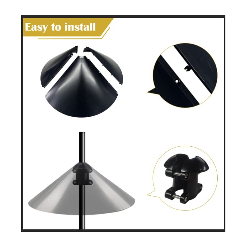 Queension 19-inch Wide Squirrel Proof Baffle,Squirrel Guard Stopper for Outside