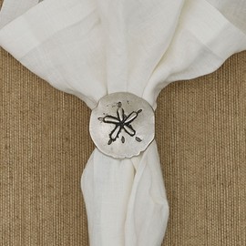 Split P Sand Dollar Napkin Ring Set of 4