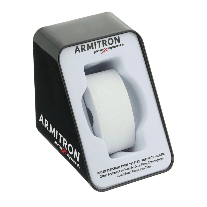 Armitron Sport Women 45/7012SIL Digital Chronograph Silver-Tone Resin Strap V26