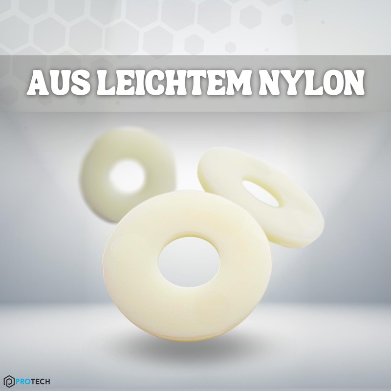 PROTECH Pack of 50 Large Polyamide Washers DIN 9021 M8